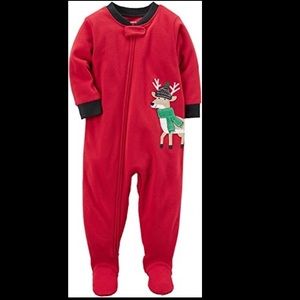 Holiday Themed Footed Fleece 18m NWT